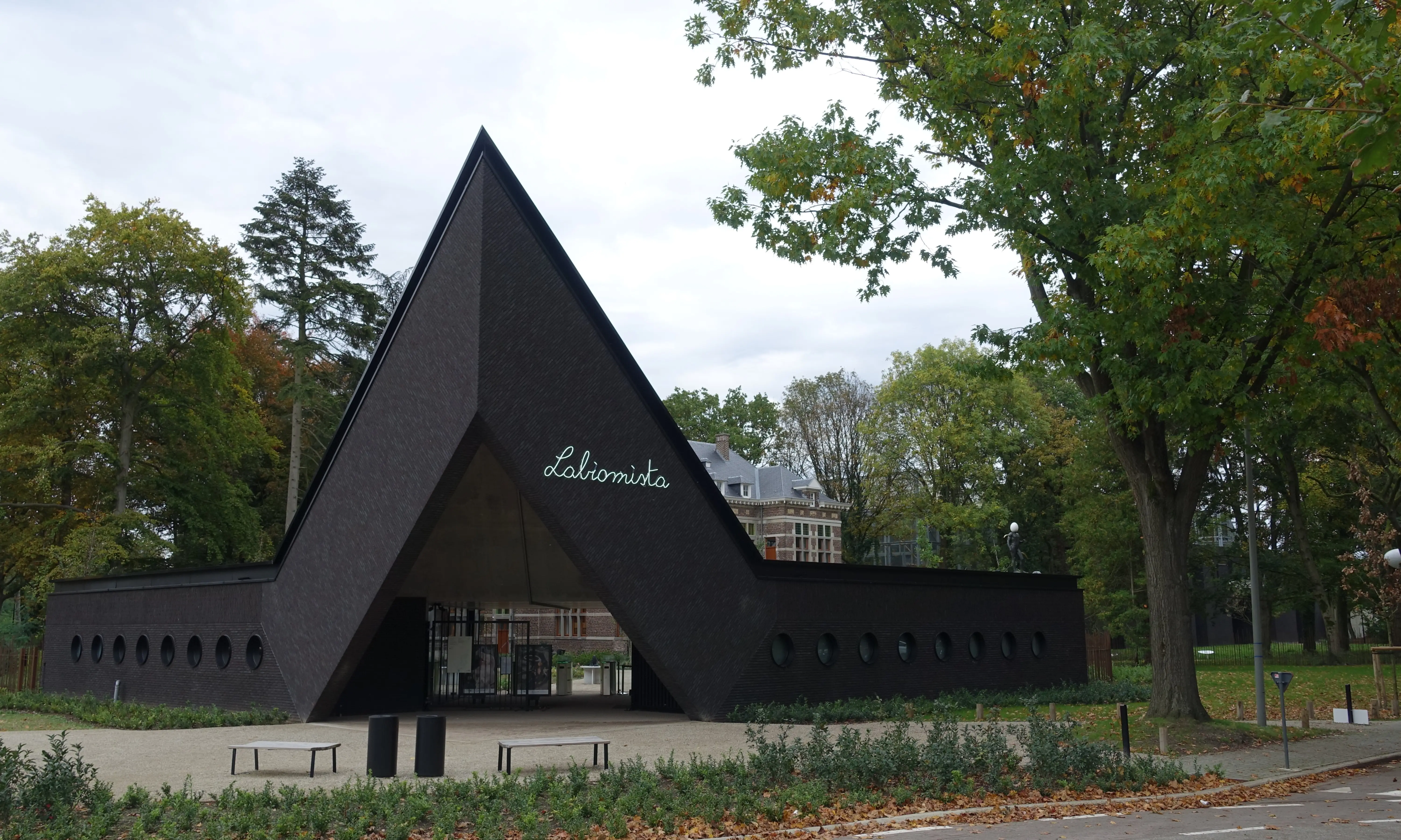 Art installation at Labiomista in Zwartberg, Genk